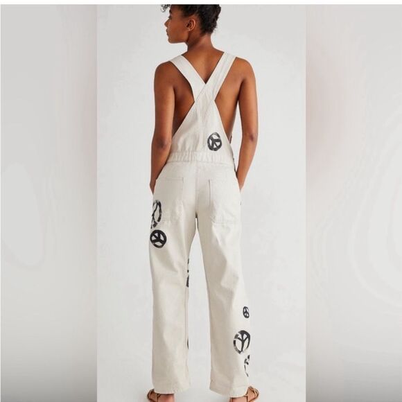 Free People Ziggy Overalls Peace Sign - Picture 4 of 15
